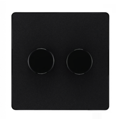 British General EVOLVE Dual Mode Dimmer Switch 2-WAY PUSH ON/OFF MATT BLACK